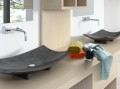 Umywalka kamienna nablatowa Bathco Bora Bora Negro 00319
