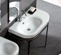 Daytime Hatria umywalka wisząca lewa z otworem 86x50 ? Y0YJ