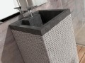 Umywalka kamienna nablatowa Bathco Borneo Negro 00329