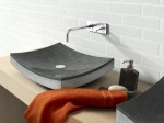 Umywalka kamienna nablatowa Bathco Arrecife Negro 00325