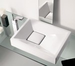 GROVE umywalka ceramiczna włoska biała VITRUVIT - GROLAA - Od ręki z dekoracją Picasso!