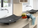 Umywalka kamienna nablatowa Bathco Bora Bora Negro 00319
