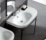 Daytime Hatria umywalka wisząca lewa z otworem 86x50 – Y0YJ
