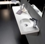 Umywalka dolomitowa blatowa Bathco Oasis 80x35 - 0520