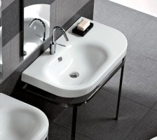 Daytime Hatria umywalka wisząca lewa z otworem 86x50 ? Y0YJ